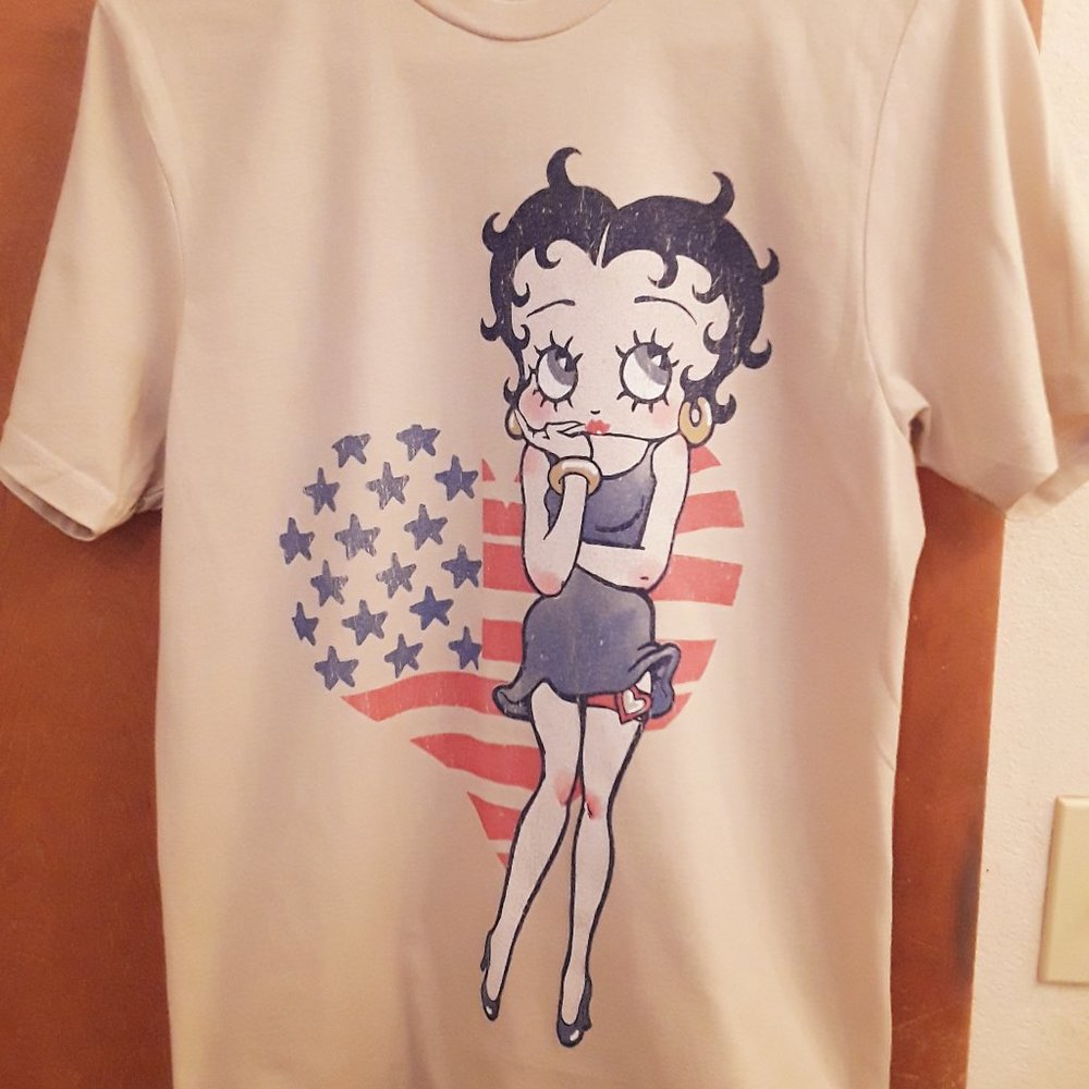 Betty Boop Fourth of July Graphic T Shirt